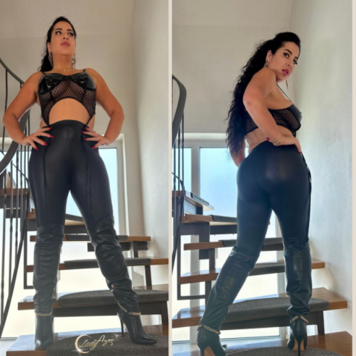 Leder Leggins Stiefel Demütig für Drecksloser