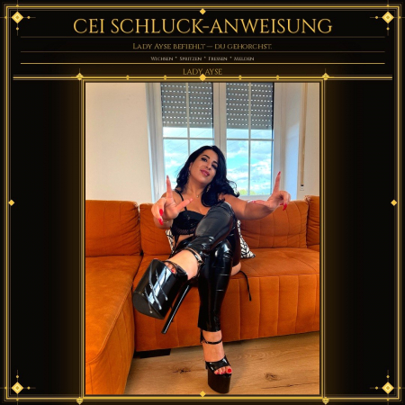 CEI Schluck-Anweisung Friss deine Sahne, Sklave