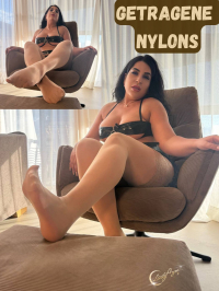Getragene Nylons Hautfarbe