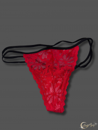 Roter Slip mit Spitze