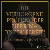 Die verborgene Prüfung der Herrin  bist du bereit?