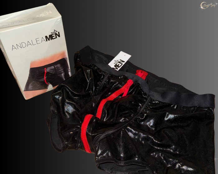 Lack Unterhose mit Reißverschluss