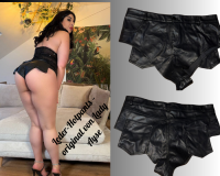 Getragene Leder-pants von Lady Ayse