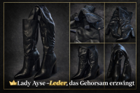 Getragene Lederstiefel
