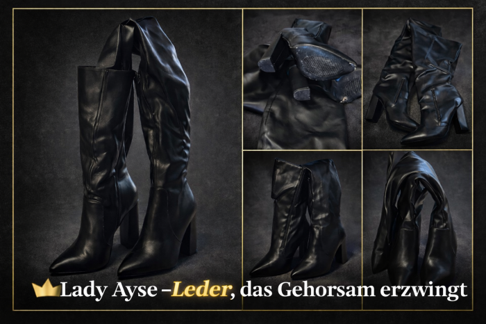 Getragene Lederstiefel