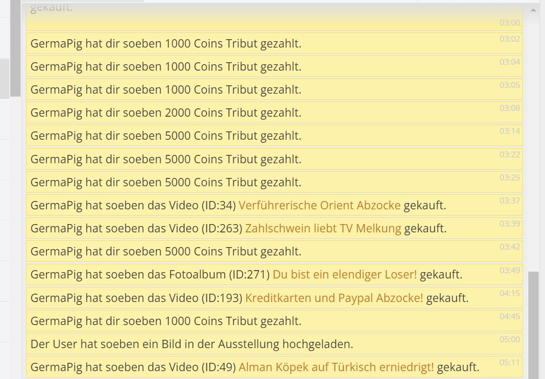 der geldsklave zahlt auf befehl der tuerkischen herrin lady ayse und wird dafuer ignoriert
